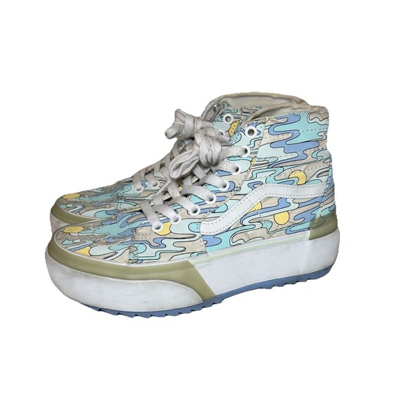 VANS Sk8-Hi Tapered Stacked High UV Ink Sunwaves Chunky Platform Shoes Women 6.5 - Picture 1 of 14